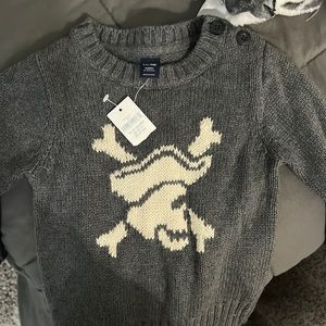 Baby Gap pirates grey sweater.  NEW WITH TAGS 12-18 Months